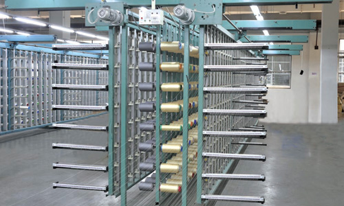 雙盤無立柱積極轉(zhuǎn)動(dòng)式筒子架